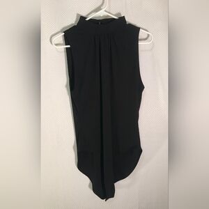 Zara Women's Black Sleeveless Blouse Zize L made In Turkey RN 77302